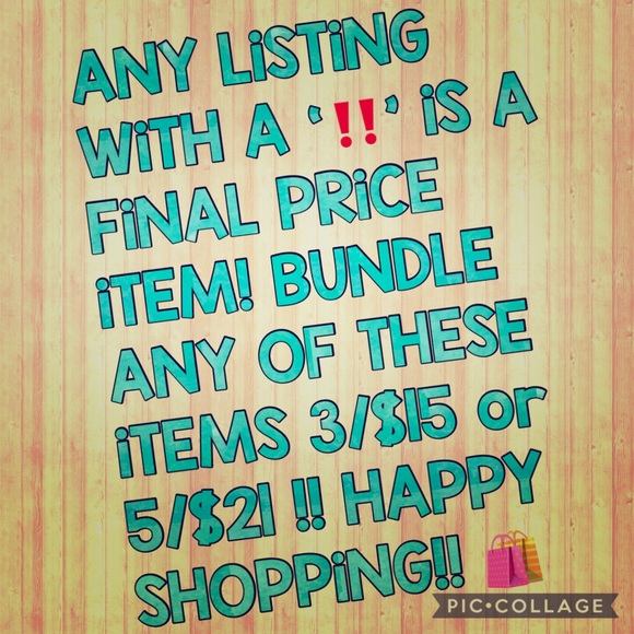 Other - ‼️ iTEMS ARE 3/$15 or 5/$21